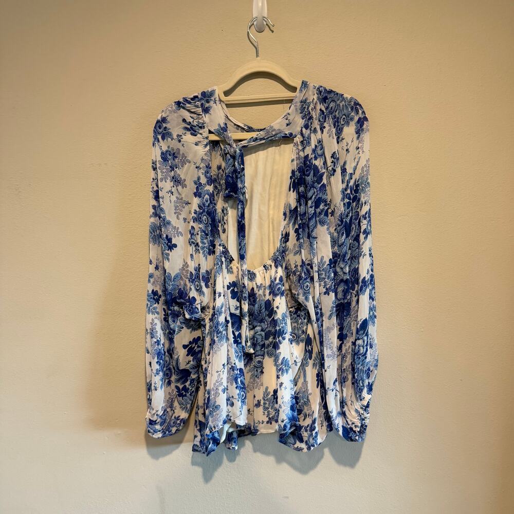 Maeve Anthropologie 2X Long Puff Sleeve Blouse - Picture 7 of 7